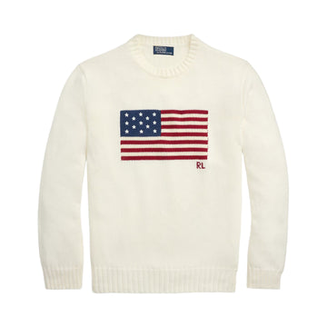 Ralph Lauren Sweater American Flag White